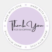 Lila und weiße Moderne Vielen Dank, Sticker (Vorderseite)