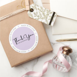 Lila und weiße Moderne Vielen Dank, Sticker