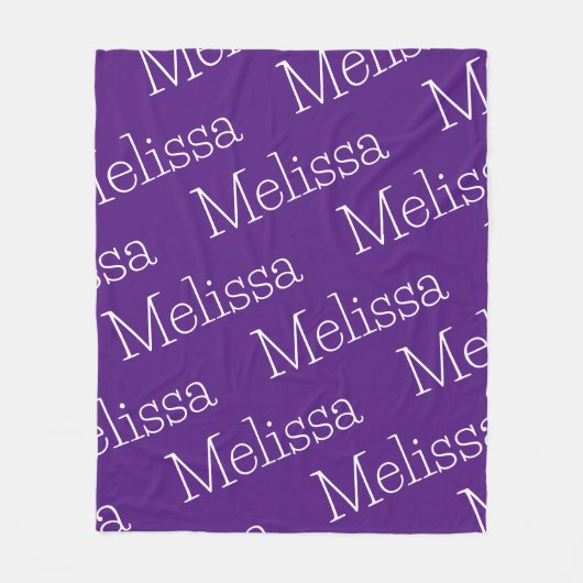 Lila und weiße Novelle Fleece Blanket (Vorderseite)