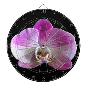 Lila und weiße Orchidee Dartscheibe