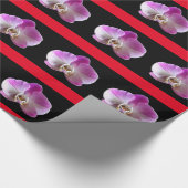 Lila und weiße Orchidee Geschenkpapier (Ecke)
