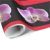 Lila und weiße Orchidee Geschenkpapier (Rolleneckpunkt)