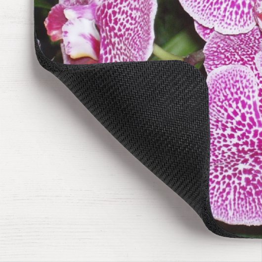 Lila und weiße Orchidee Mousepad (Ecke)