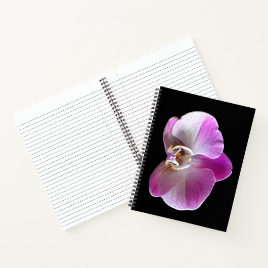 Lila und weiße Orchidee Notizblock (Innenseite)