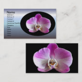 Lila und weiße Orchidee Visitenkarte (Vorne/Hinten)