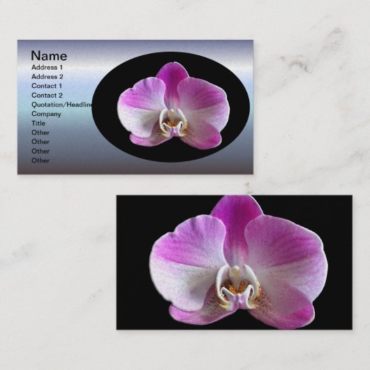 Lila und weiße Orchidee Visitenkarte (Vorne/Hinten)