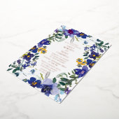 Lila und weiße Orchideenhochzeit Folieneinladung (Gedreht)