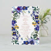 Lila und weiße Orchideenhochzeit Folieneinladung (Stehend vorne)