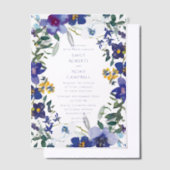 Lila und weiße Orchideenhochzeit Pergament Einladungen (Versetzt)