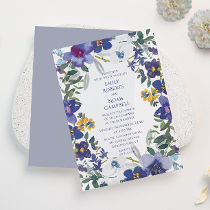 Lila und weiße Orchideenhochzeit Pergament Einladungen