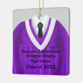 Lila und weiße Ornamente von männlicher Grad (Links)