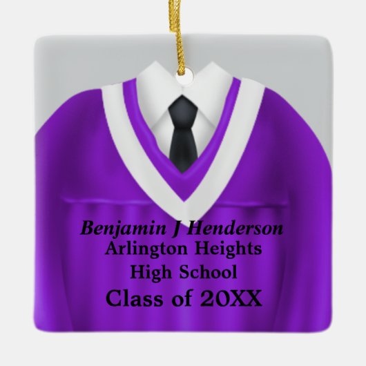 Lila und weiße Ornamente von männlicher Grad (Vorderseite)