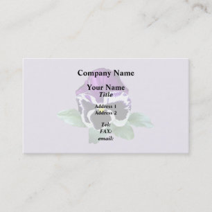 Lila und weiße Pansy Visitenkarte