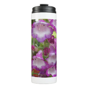 Lila und weiße Penstemon-Blume Thermosbecher