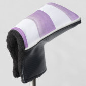 Lila und weiße Perfektion Golf Headcover (3/4 Vorderseite)