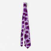 Lila und weiße Petunien Krawatte (Rückseite)