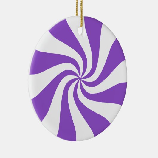 Lila und weiße Pfefferminzbonbon Weihnachtsschmuck (Rechts)