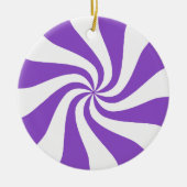 Lila und weiße Pfefferminzbonbon Weihnachtsschmuck (Vorne)