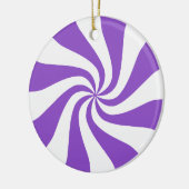 Lila und weiße Pfefferminzbonbon Weihnachtsschmuck (Links)