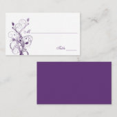 Lila und weiße Platzkarten (Vorne/Hinten)