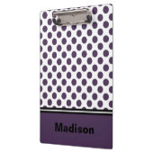 Lila und weiße Polka-Dot-Zwischenablage Klemmbrett (Links)