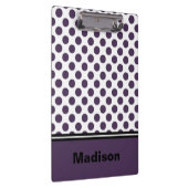 Lila und weiße Polka-Dot-Zwischenablage Klemmbrett (Rechts)