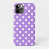 Lila und weiße Polka Dots Dot Chic Muster Case-Mate iPhone Hülle (Rückseite)