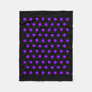 Lila und weiße Polka Dots T Shirt Fleecedecke