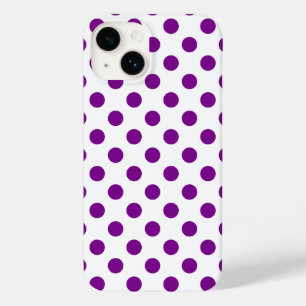 Lila und weiße Polka-Punkte Case-Mate iPhone 14 Hülle