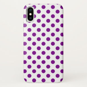 Lila und weiße Polka-Punkte Case-Mate iPhone Hülle