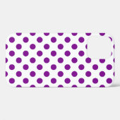 Lila und weiße Polka-Punkte Case-Mate iPhone Hülle (Rückseite (Horizontal))