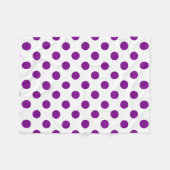 Lila und weiße Polka-Punkte Fleecedecke (Vorderseite (Horizontal))