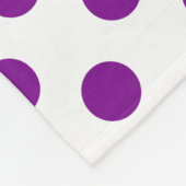 Lila und weiße Polka-Punkte Fleecedecke (Ecke)