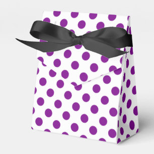Lila und weiße Polka-Punkte Geschenkschachtel
