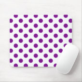Lila und weiße Polka-Punkte Mousepad (Mit Mouse)