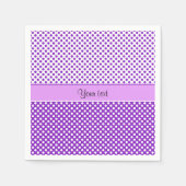 Lila und weiße Polka-Punkte Serviette (Vorderseite)