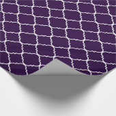 Lila und weiße Quatrefolie Geschenkpapier (Ecke)