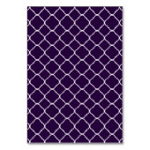 Lila und weiße Quatrefolie Tischnummer (Rückseite)