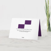 Lila und weiße Rechtecke Dankeskarte (Rückseite)