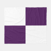 Lila und weiße Rechtecke Fleecedecke (Vorderseite (Horizontal))