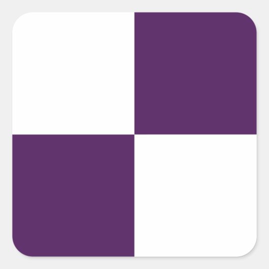 Lila und weiße Rechtecke Quadratischer Aufkleber (Vorderseite)