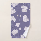 Lila und weiße Rosen Badhandtuch Set (Handtuch)