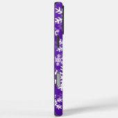 Lila und weiße Schneeflocken Case-Mate iPhone Hülle (Rückseite / Rechts)