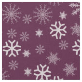 Lila und weiße Schneeflocken Stoff (Nahaufnahme)