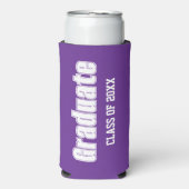 Lila und weiße Schulfarben Selters Dosenkühler (Seltzer Vorderseite)