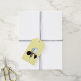 Lila und weiße Schwertlilie Geschenkanhänger