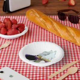 Lila und weiße Schwertlilien-Papier-Schale Pappteller