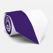 Lila und weiße Split-Farbgestaltung Krawatte (Gerollt)