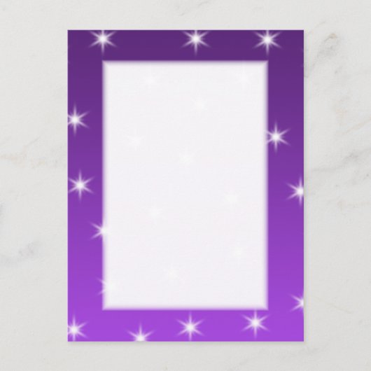 Lila und weiße Sterne, Muster. Postkarte (Vorderseite)
