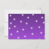 Lila und weiße Sterne, Muster. RSVP Karte (Rückseite)